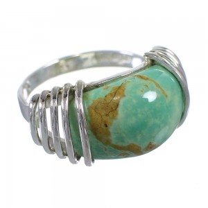 Turquoise And Sterling Silver Ring Size 6 RX80930