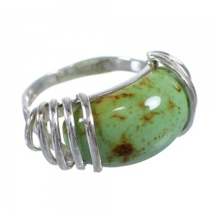 Southwest Turquoise And Sterling Silver Ring Size 5-3/4 RX80934