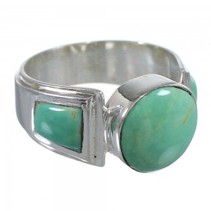 Turquoise Authentic Sterling Silver Ring Size 8-1/4 RX81049