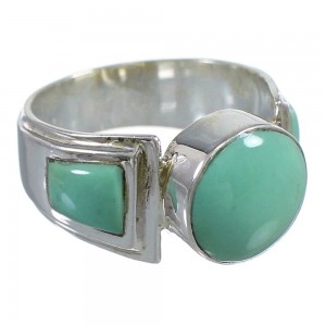 Genuine Sterling Silver And Turquoise Ring Size 8 RX81077