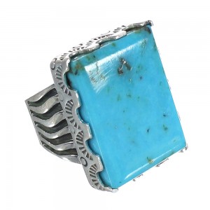 Turquoise And Authentic Sterling Silver Southwest Ring Size 4-1/2 WX62131