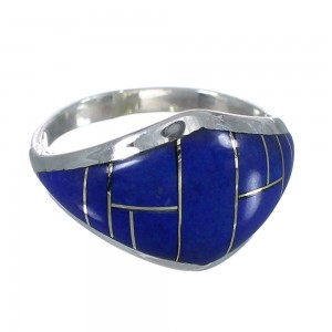 Southwest Sterling Silver Lapis Ring Size 8-3/4 VX61299