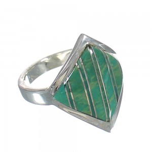 Turquoise Southwest Silver Ring Size 5-3/4 MX62159
