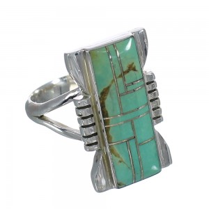 Sterling Silver Southwest Turquoise Ring Size 7-1/4 QX80272