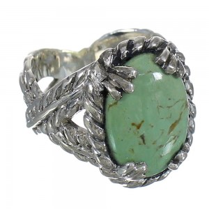 Turquoise Southwest Sterling Silver Ring Size 7 WX80726