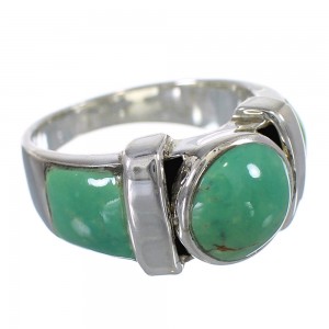 Turquoise And Sterling Silver Ring Size 8-1/4 VX61482