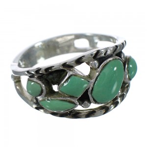 Sterling Silver Turquoise Southwest Ring Size 7-1/2 YX92730