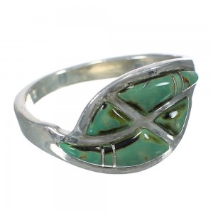 Turquoise And Sterling Silver Southwestern Ring Size 6-1/4 WX62829