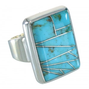 Sterling Silver Turquoise Southwest Ring Size 7-3/4 YX70426