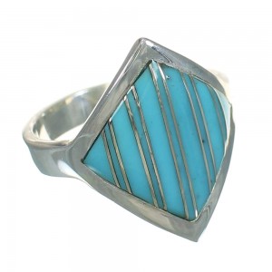 Turquoise Sterling Silver Southwest Jewelry Ring Size 8-1/4 YX70550