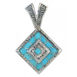 Southwest Turquoise And Sterling Silver Pendant WX63499