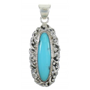 Turquoise Southwest Sterling Silver Pendant MX63130