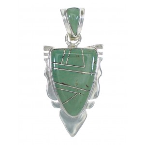 Sterling Silver Turquoise Inlay Pendant MX62718