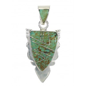 Turquoise Authentic Sterling Silver Pendant MX62726