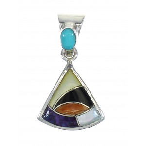 Sterling Silver Multicolor Southwest Pendant MX65439