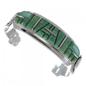 Southwestern Turquoise Genuine Sterling Silver Jewelry Cuff Bracelet VX63570