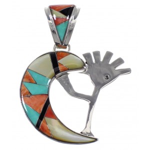 Whiterock Sunset Sterling Silver Kokopelli Pendant VX64495