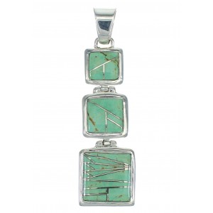 Genuine Sterling Silver Turquoise Pendant MX65245