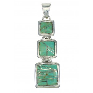 Authentic Sterling Silver Turquoise Pendant MX65246