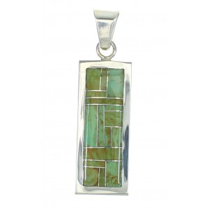 Turquoise And Silver Southwest Pendant MX65277