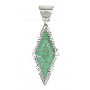 Silver Turquoise Inlay Pendant MX65291