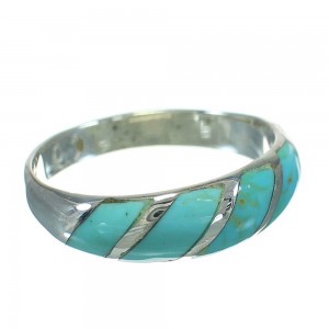 Turquoise Genuine Sterling Silver Southwestern Ring Size 5-3/4 YX79403