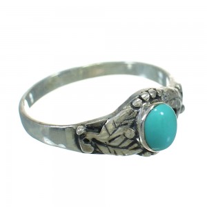 Turquoise And Silver Southwestern Ring Size 6-1/4 YX81130