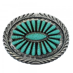 Turquoise Southwest Sterling Silver Belt Buckle VX64743