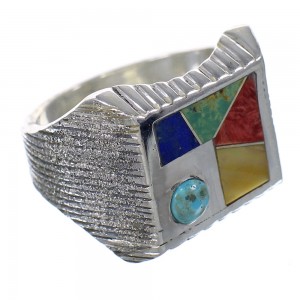 Multicolor Silver Southwestern Ring Size 7-1/2 YX75814