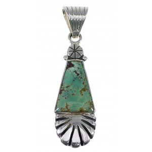 Turquoise Authentic Sterling Silver Southwestern Pendant RX82195