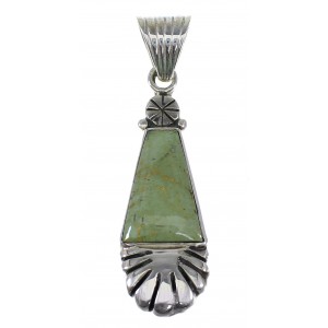 Turquoise And Genuine Sterling Silver Jewelry Pendant RX82196
