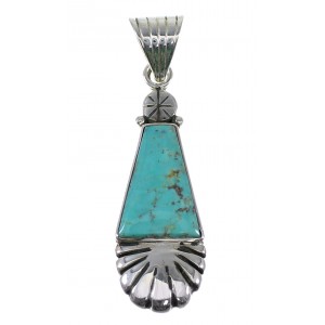 Genuine Sterling Silver And Turquoise Pendant RX82202