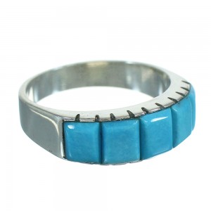 Turquoise Silver Jewelry Ring Size 6-1/2 YX76502