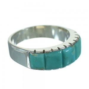 Turquoise Silver Southwestern Jewelry Ring Size 5-3/4 YX76513