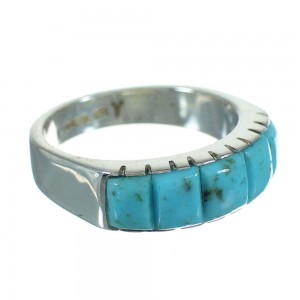 Turquoise And Sterling Silver Southwest Jewelry Ring Size 6-1/4 YX76522