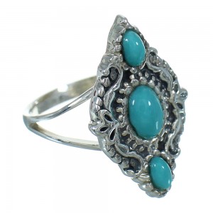 Turquoise Sterling Silver Southwestern Ring Size 5-3/4 YX71442