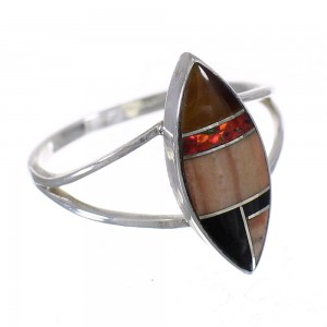 Multicolor Sterling Silver Ring Size 5-1/2 AX80375