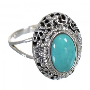 Turquoise And Sterling Silver Southwest Ring Size 8-1/2 YX79942