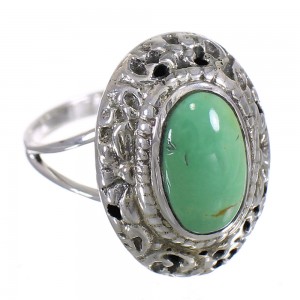 Turquoise Silver Southwestern Jewelry Ring Size 6-3/4 YX73770