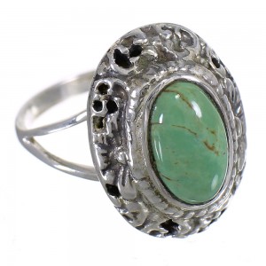 Turquoise And Sterling Silver Southwest Jewelry Ring Size 7-1/2 YX73779