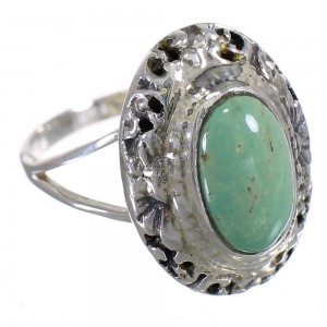 Sterling Silver And Turquoise Southwestern Jewelry Ring Size 7-1/2 YX73784