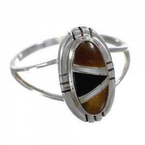 Multicolor And Sterling Silver Southwestern Ring Size 5-1/4 YX73649