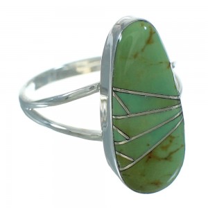 Southwest Turquoise Sterling Silver Ring Size 5 YX69519