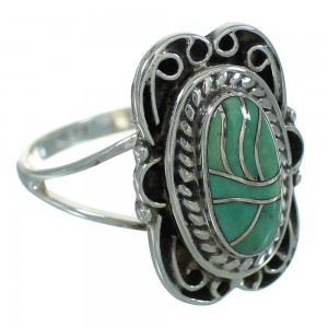 Southwestern Sterling Silver And Turquoise Jewelry Ring Size 6 YX69680