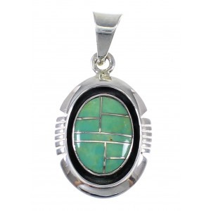 Southwest Sterling Silver Turquoise Pendant QX78927