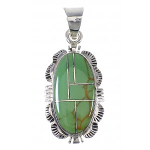 Turquoise Silver Southwest Pendant QX78943