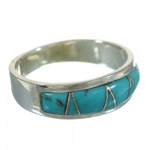 Turquoise And Sterling Silver Southwest Jewelry Ring Size 5-3/4 WX79866