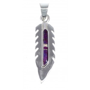 Feather Opal Magenta Turquoise And Sterling Silver Southwest Pendant YX67685