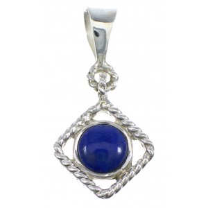 Southwest Lapis And Genuine Sterling Silver Pendant YX67250