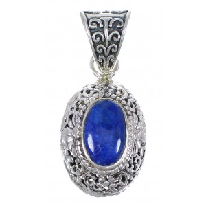 Southwestern Lapis And Genuine Sterling Silver Pendant YX67252